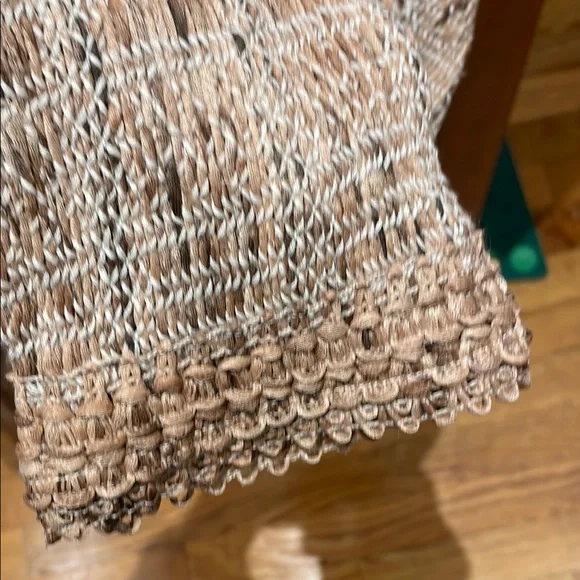 NIC+ZOE Fringe Trim Blazer in Beige and Brown - Picture 5 of 5